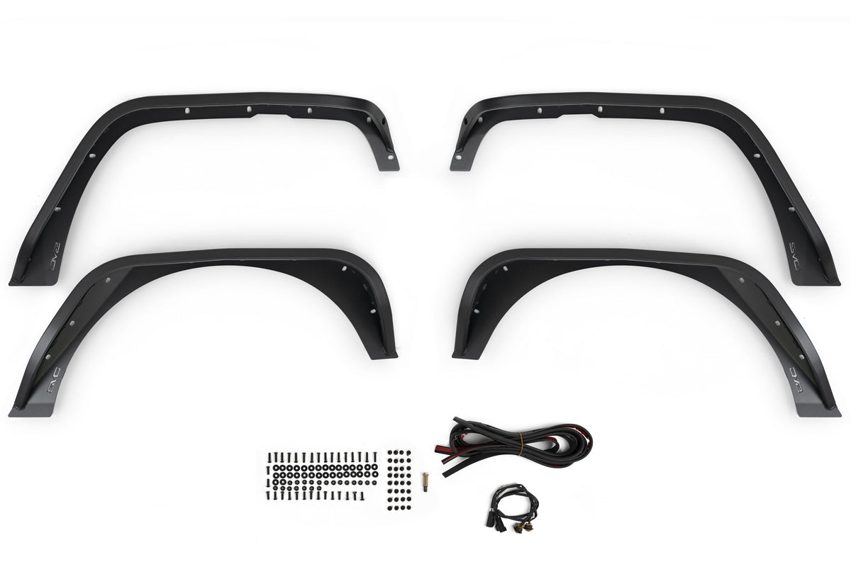 2007 2018 Jeep Wrangler JK JKU Slim Fender Flares DV8 Offroad