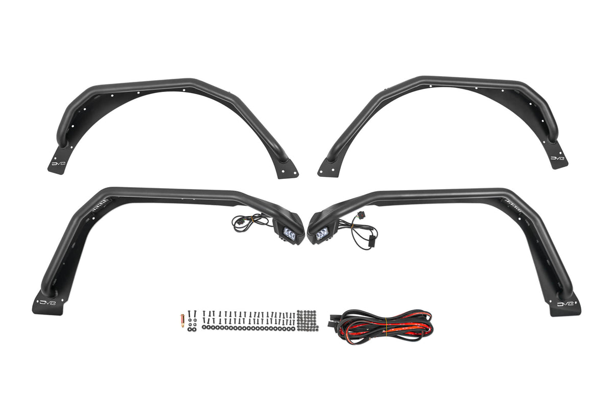 2018 2025 Jeep Wrangler JL JLU Spec Series Tube Fenders DV8 Offroad