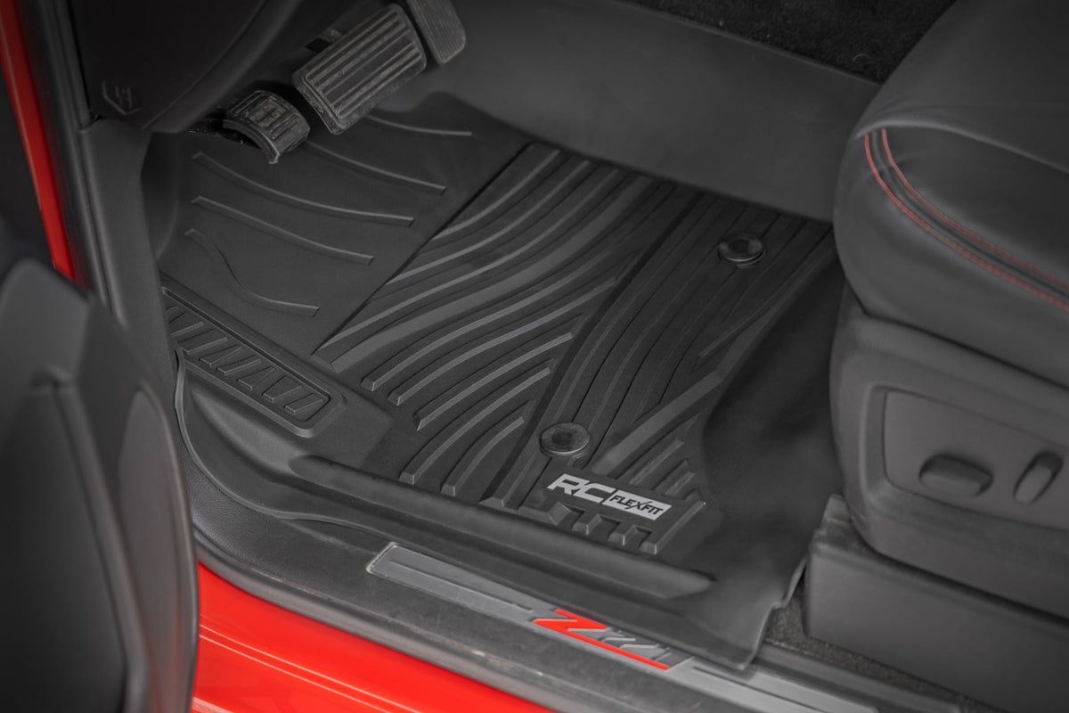 Flex-Fit Floor Mats Front Silverado/Sierra 1500/2500HD/3500HD (14-19 & Classic) Rough Country