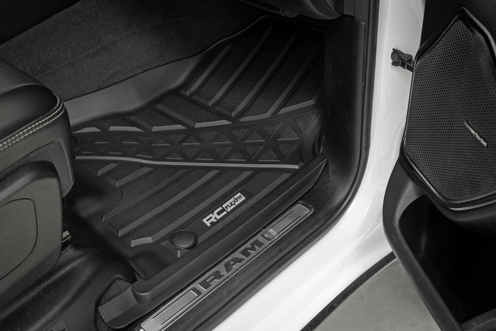 Flex-Fit Floor Mats FR & RR Crew Ram 1500 (19-24)/1500 TRX (21-24) Rough Country