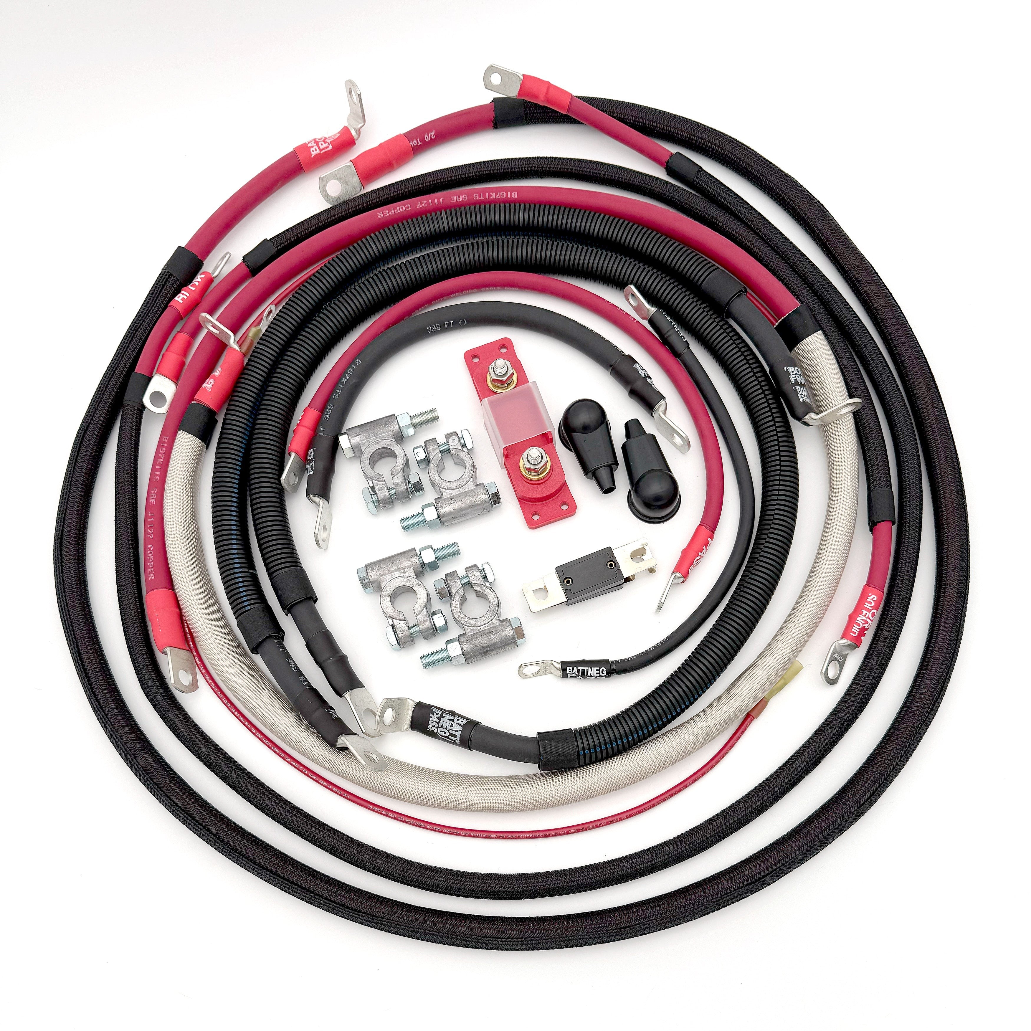 2003-2007 Ford F250/F350 2/0 Gauge Battery Cable Kit Power Stroke 6.0 Diesel Straight Battery Cable Big7Kits