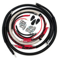Ford Powerstroke 6.4 Diesel F250/F350 (08-10) Angled 90 2/0GA w/Black Red/Spyder Wrap Big7Kits