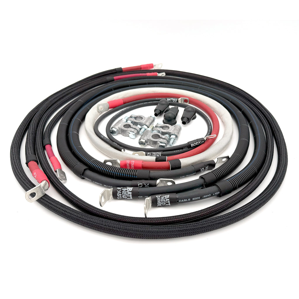 2011-2016 Ford F-250/F-350 Superduty Battery Cable Kit Power Stroke 6.7 Diesel 2/0 Gauge 90 Degree Battery Cable Big7Kits