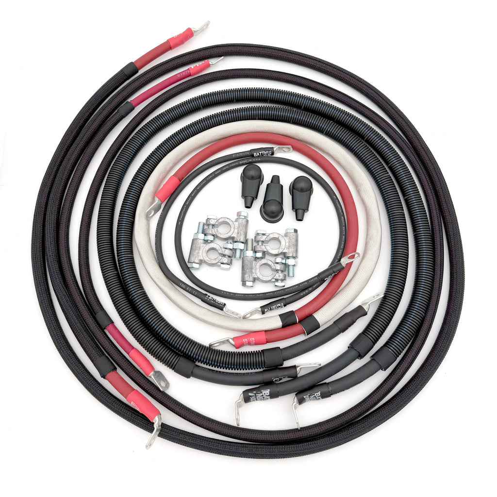 2011-2016 Ford F-250/F-350 Superduty Battery Cable Kit Power Stroke 6.7 Diesel 2/0 Gauge Straight Battery Cable Big7Kits