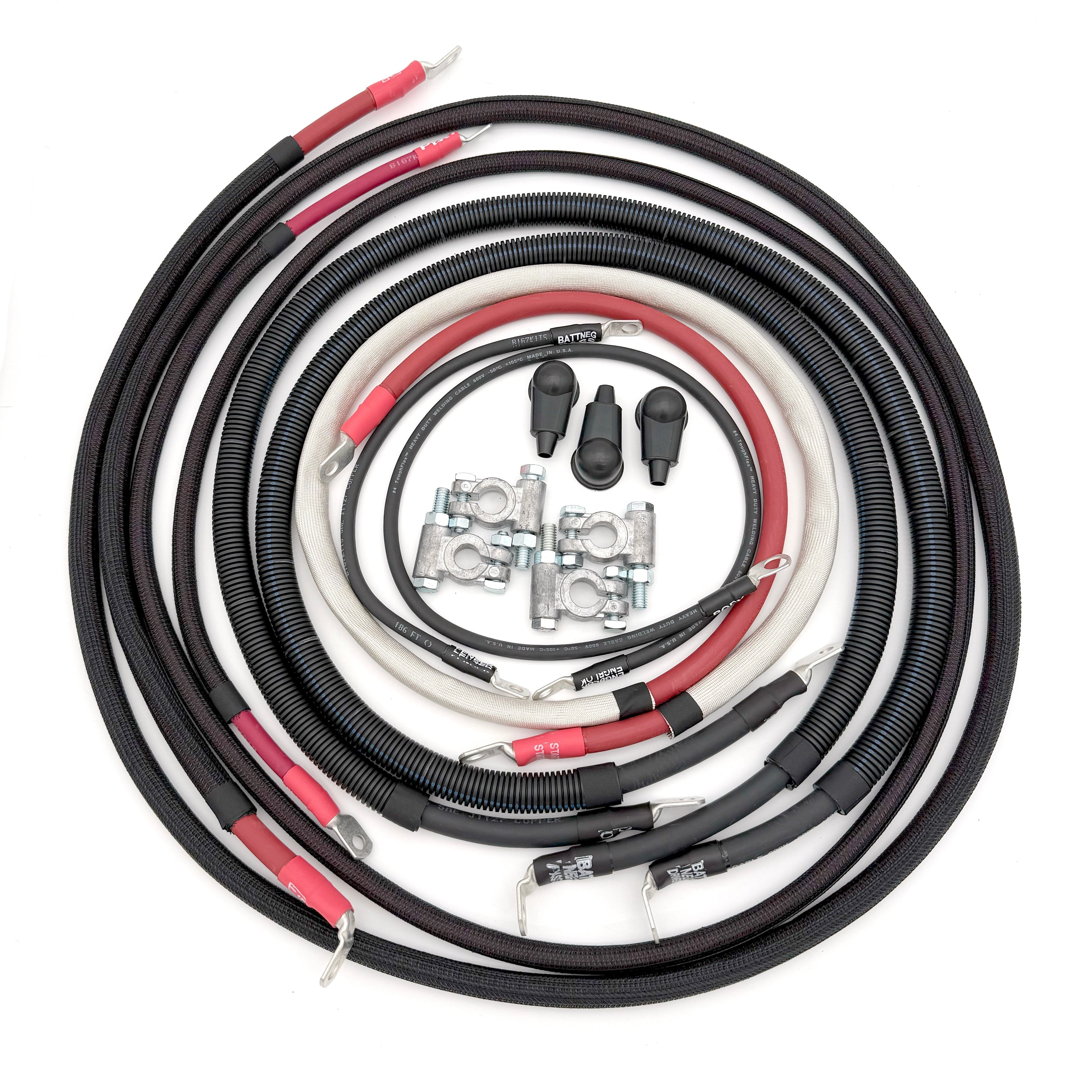 2011-2016 Ford F-250/F-350 Superduty Battery Cable Kit Power Stroke 6.7 Diesel 2/0 Gauge Straight Battery Cable Big7Kits
