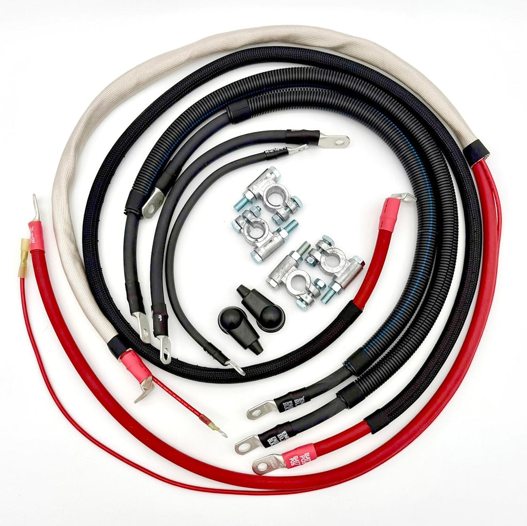 2017-2021 Ford F-250/F-350 Superduty Battery Cable Kit Power Stroke 6.7 Diesel 2/0 Gauge 90 Degree Battery Cable Big7Kits