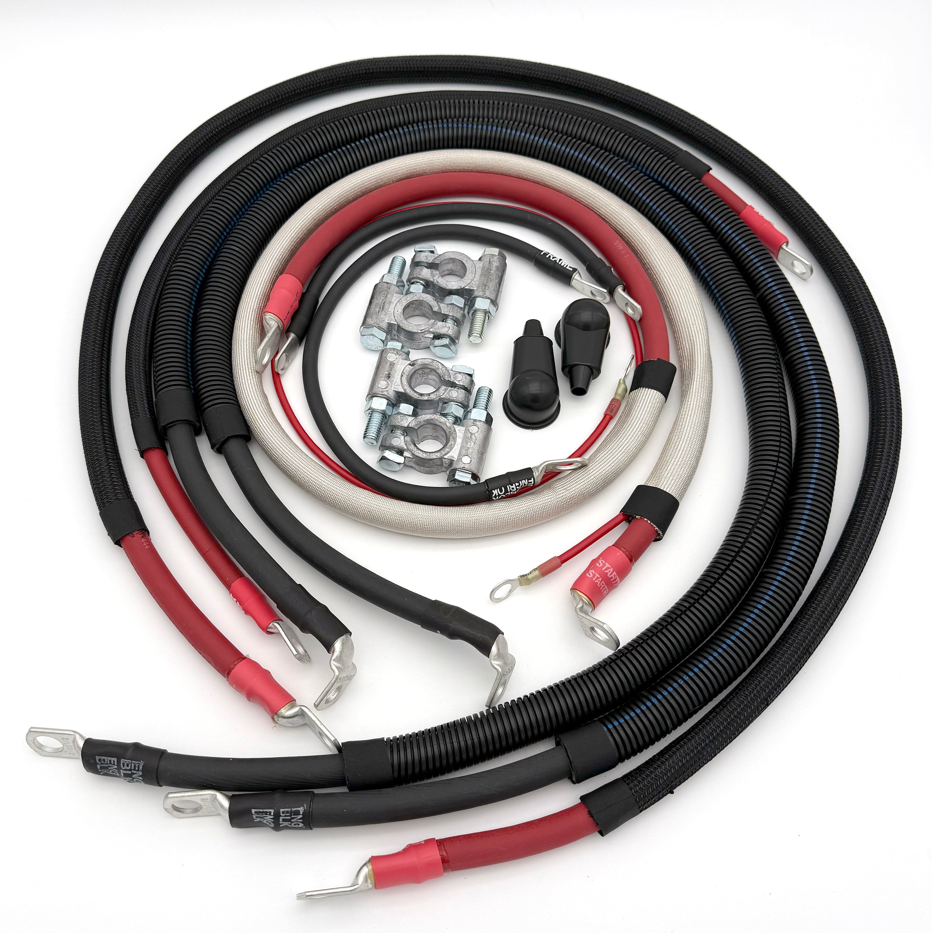 1999-2003 Ford F250/F350 Superduty Battery Cable Kit Powerstroke 7.3 Diesel 2/0 Gauge Straight Battery Cable Big7Kits