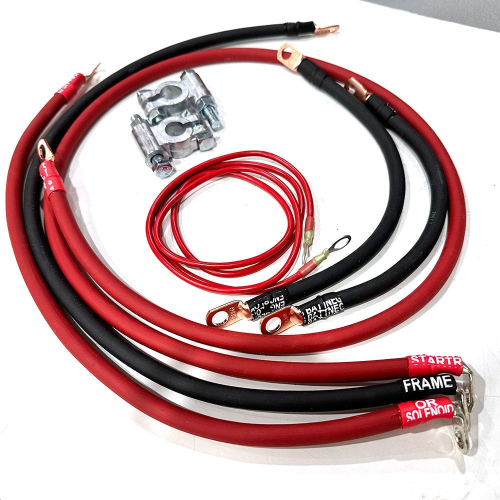 1992-1997 Ford F-Series Battery Cable Kit 7.5 Liter 460ci 1/0 Gauge Battery Cable Big7Kits