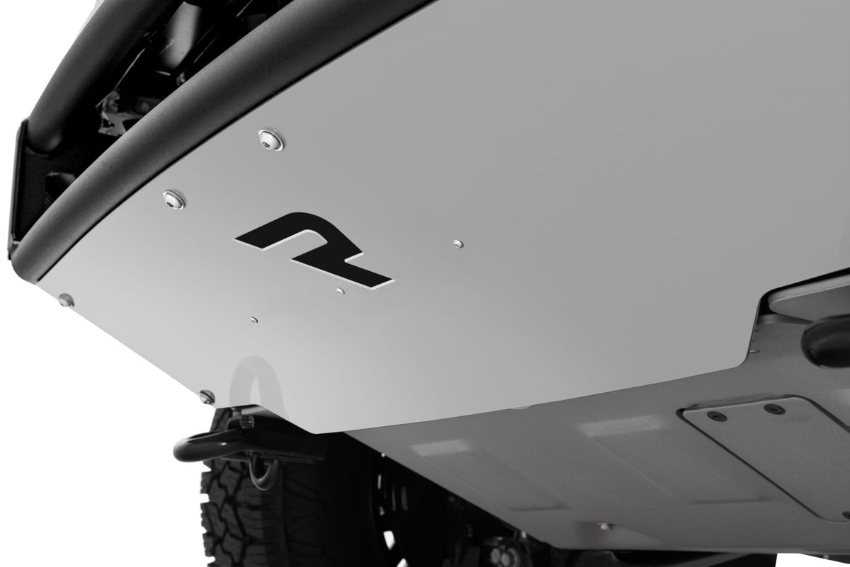 M-RDS Front Bumper Pre-Runner Radius Style 1 Piece with Integrated Brushed Aluminum Skid Plate 2015-2022 Chevy Colorado Textured Black N Fab