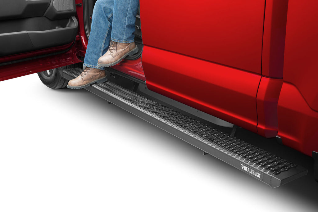Growler Step System Cab Length (1 Step per Side) 7 Inch Board 2015-2025 Ford F-150/ 17-25 Raptor SuperCrew/2017-2026 Ford F-250/350/450 Crew Cab Textured Black NFab