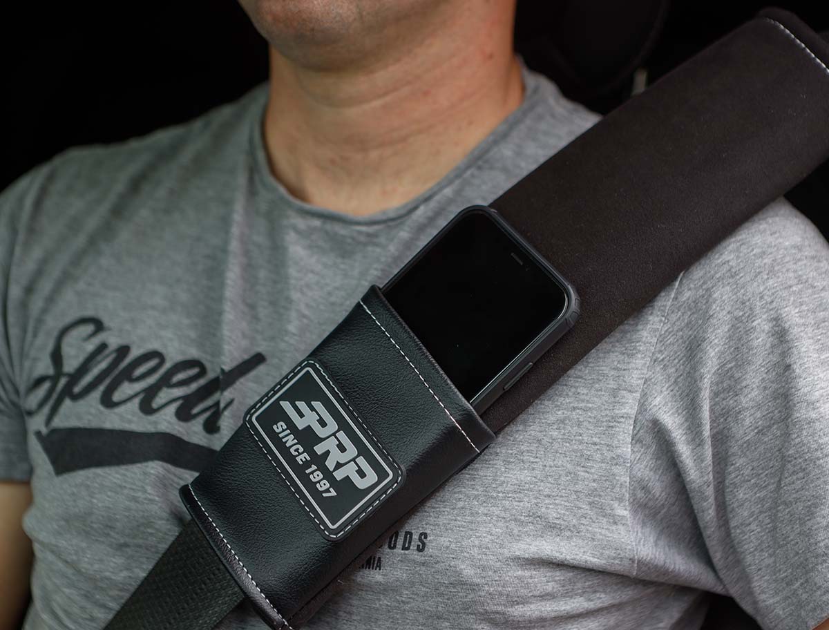 Seatbelt Pads w/ Pocket Black Trim PRP Seats