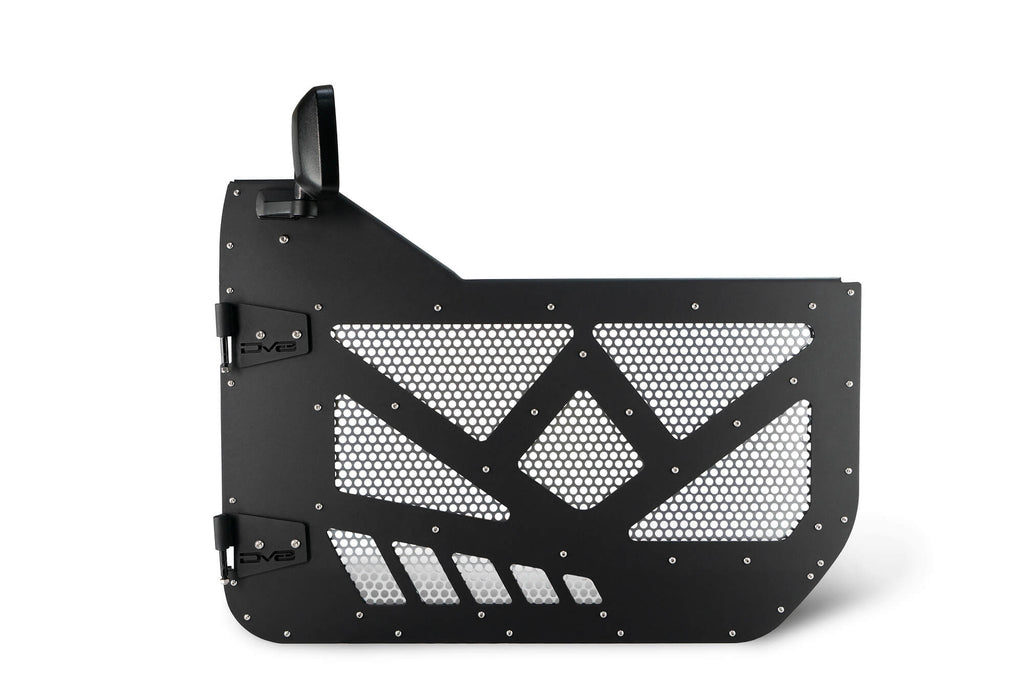 2018 2025 Jeep Gladiator JT WranglerJL JLU Front Half Doors With Alum Mesh DV8 Offroad