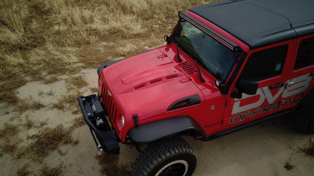 2007 2018 Jeep Wrangler Heat Dispersion Hood DV8 Offroad
