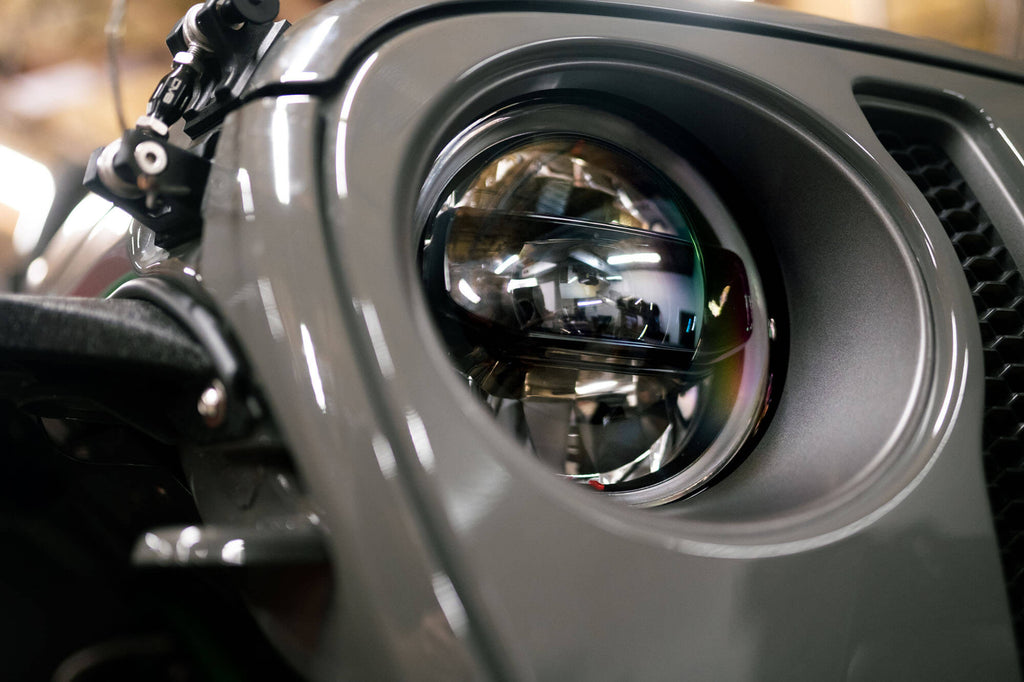 2020 2025 Jeep Gladiator JT Wrangler Headlights Black DV8 Offroad