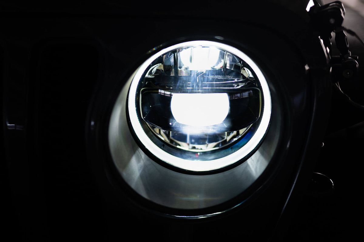 2020 2025 Jeep Gladiator JT Wrangler Headlights Black DV8 Offroad