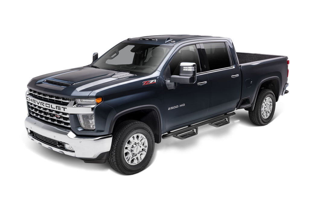 Podium Step LG Cab Length (2 Steps per Side) 3 Inch Main Tube Diameter 2019 (New Body Style)-2025 Chevy Silverado/GMC Sierra 1500/2020-2025 2500 HD/3500 HD Crew Cab Textured Black NFab