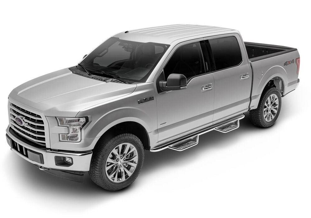Podium Step SS Cab Length (2 Steps per Side) 3 Inch Main Tube Diameter 2017-2026 Ford F-250/350 SuperCab Polished Stainless NFab