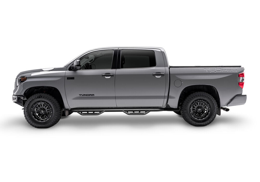 Podium Step LG Cab Length (2 Steps per Side) 3 Inch Main Tube Diameter 2022-2026 Nissan Frontier Crew Cab Textured Black NFab