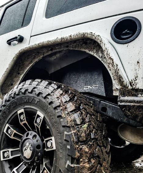 2007 2018 Jeep Wrangler JK JKU Rear Inner Fenders Black DV8 Offroad