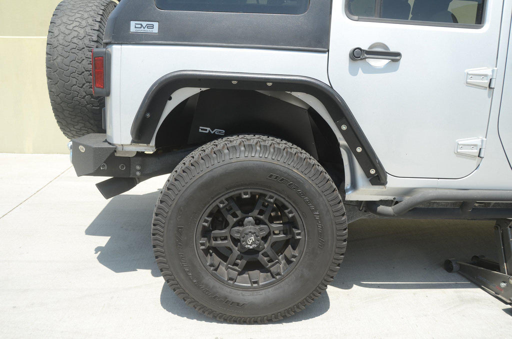 2007 2018 Jeep Wrangler JK JKU Rear Inner Fenders Black DV8 Offroad