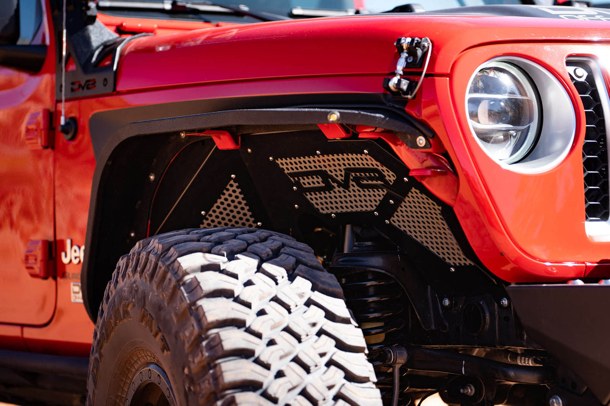 2018 2023 Jeep Wrangler JL JLU Gladiator JT Front Inner Fenders DV8 Offroad