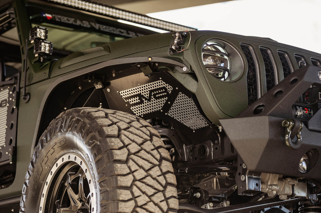 2018 2023 Jeep Wrangler JL JLU Gladiator JT Front Inner Fenders DV8 Offroad