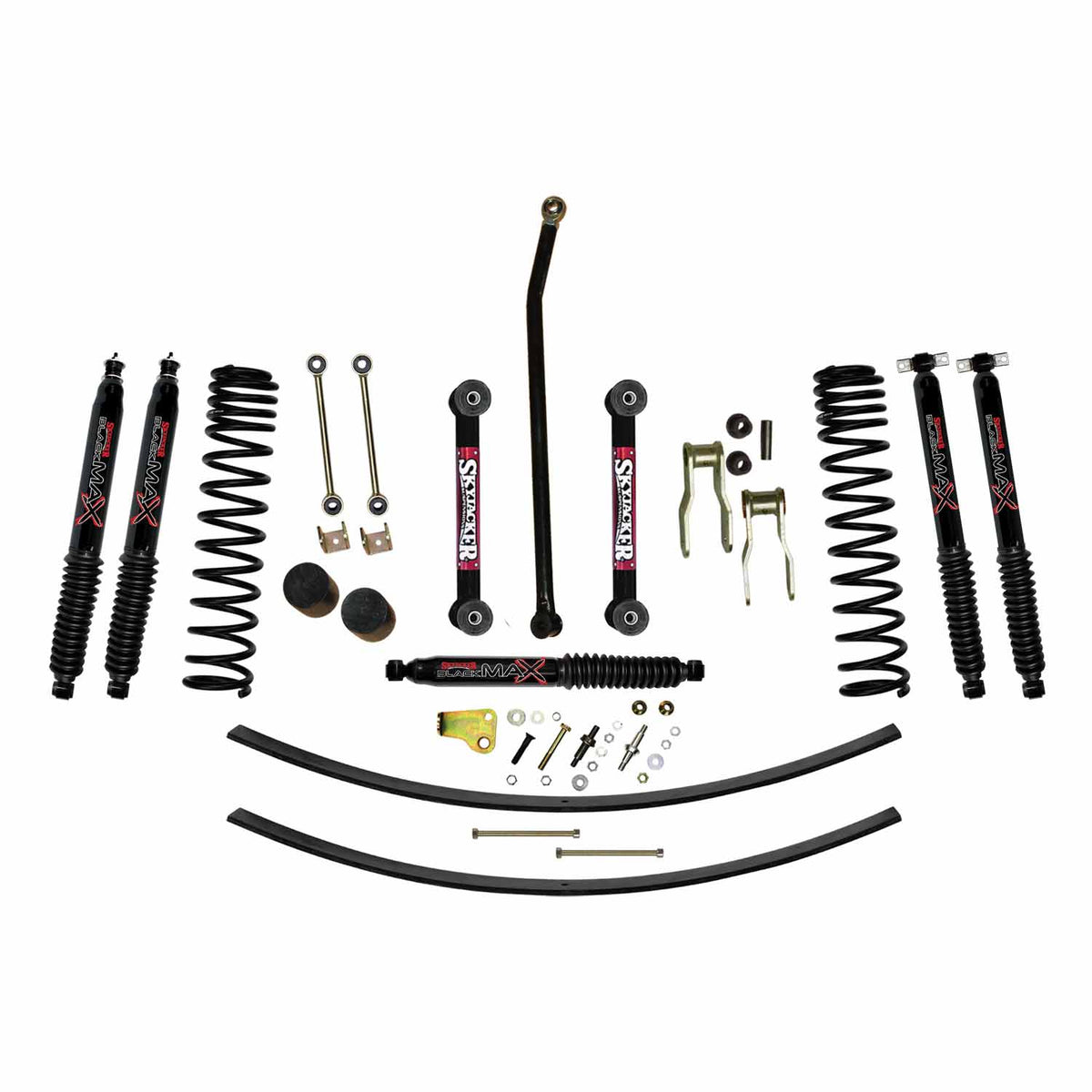 4.5 Inch Suspension Lift Kit 84-01 Cherokee XJ W/Front Dual Rate Long Travel Coil Springs Front Bump Stop Spacers Skyjacker