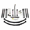 4.5 Inch Suspension Lift Sys 84-01 Cherokee XJ W/Front Dual Rate Long Travel Coil Springs Front Bump Stop Spacers