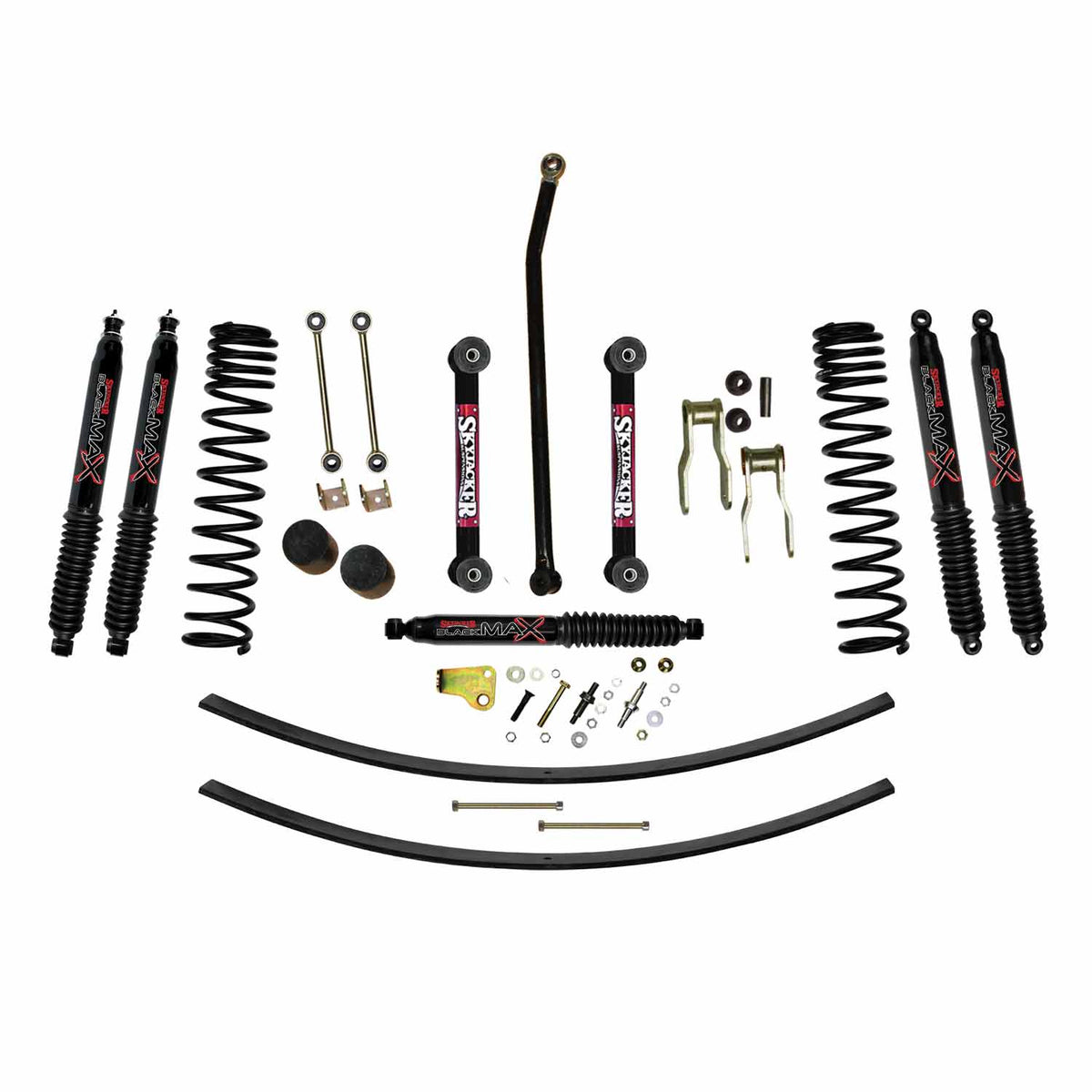 4.5 Inch Suspension Lift Kit 86-92 Comanche MJ W/Front Dual Rate Long Travel Coil Springs Front Bump Stop Spacers
