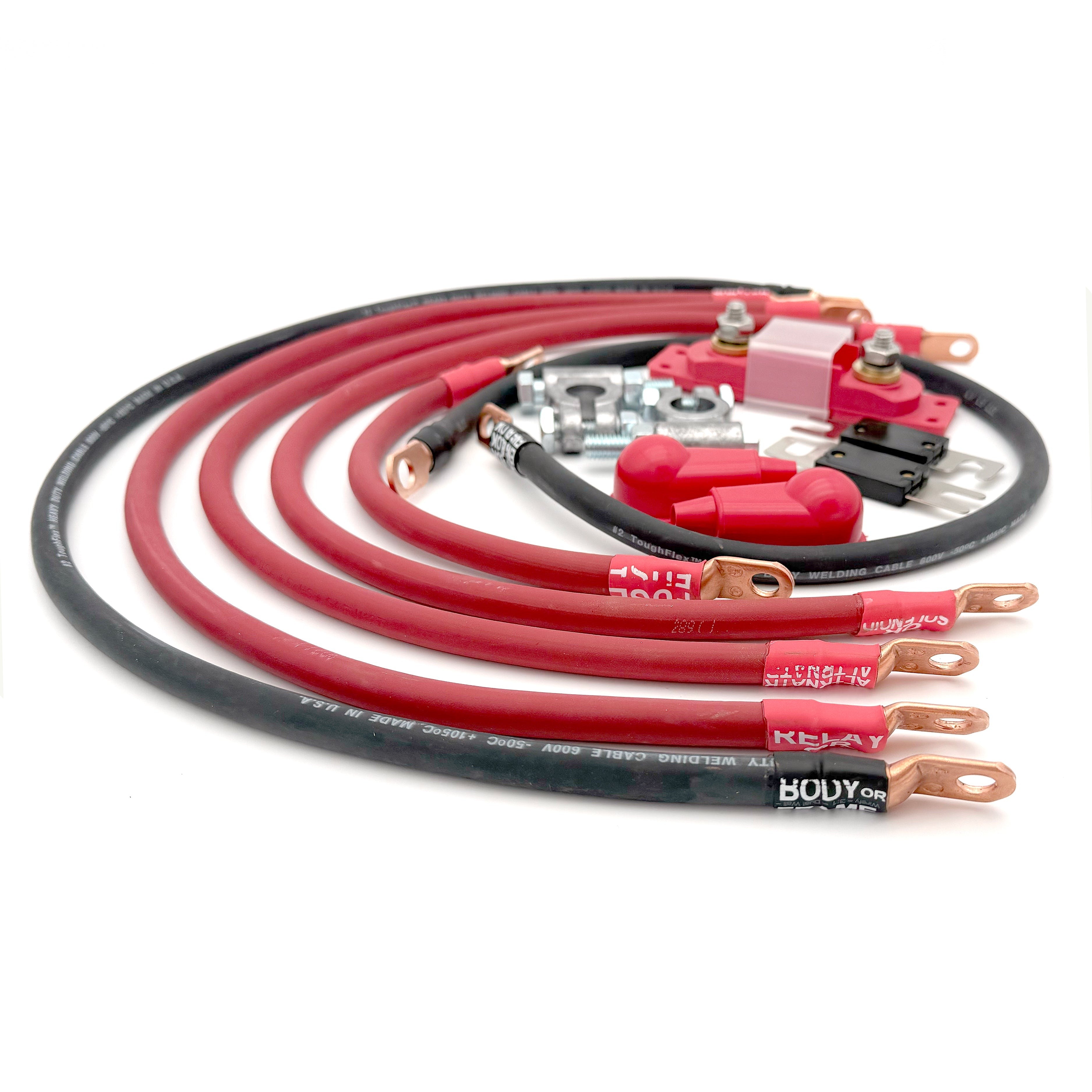 Jeep CJ Battery Cable Kit 2 Gauge Battery Cable Big7Kits
