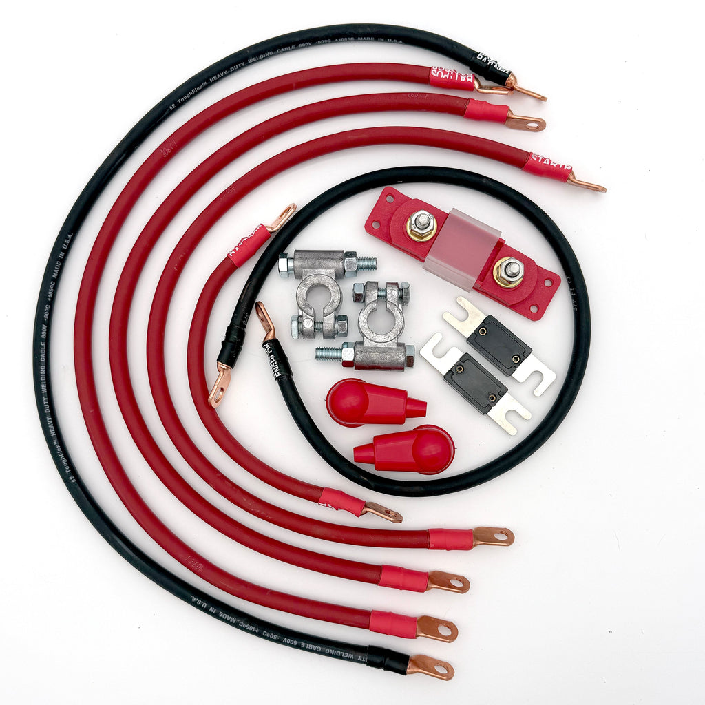 Jeep CJ Battery Cable Kit 2 Gauge Battery Cable AMC V8 Big7Kits