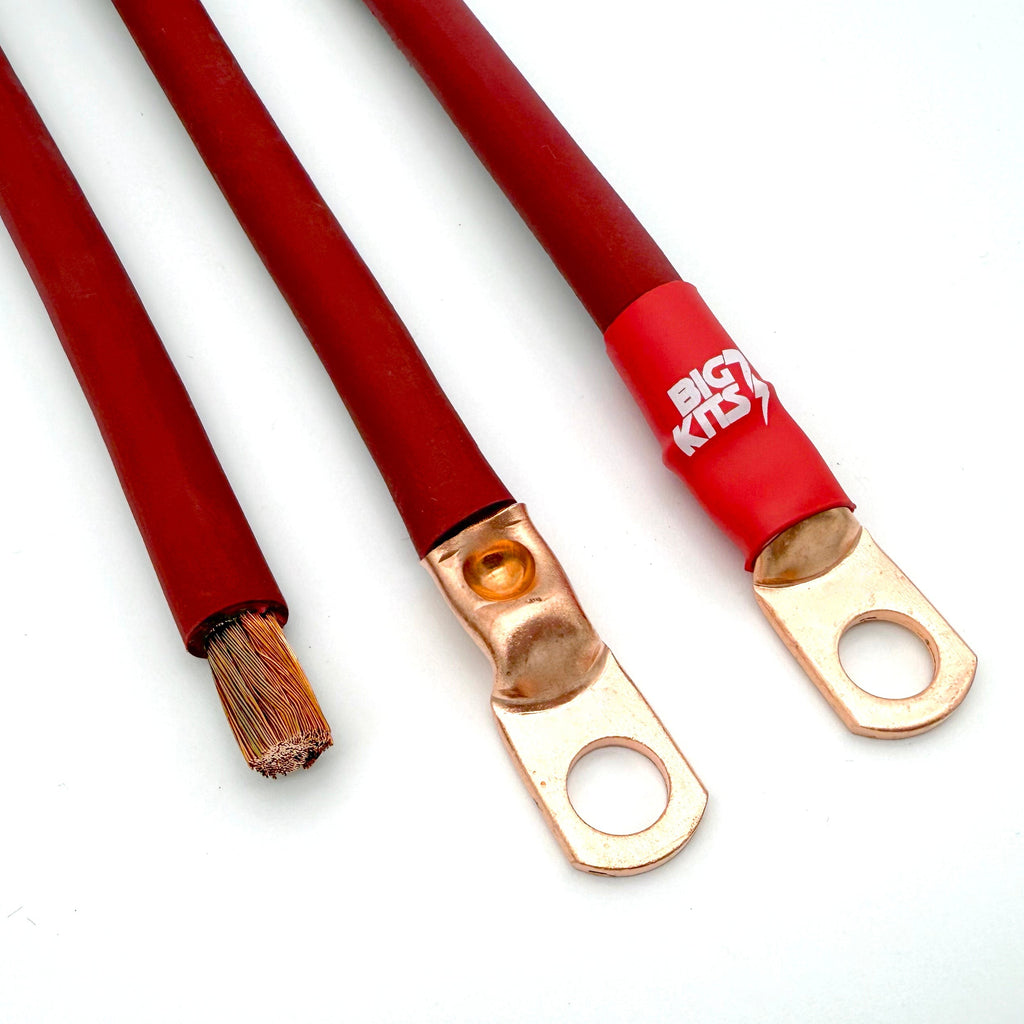 2007-2018 Jeep Wrangler JK Battery Cable Kit 3.8 Liter 1/0 Gauge Battery Cable Big7Kits