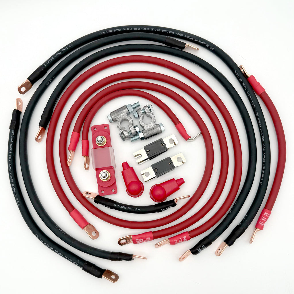 2018-2025 Jeep Wrangler JL Battery Cable Kit 3.6 Liter 2 Gauge Battery Cable Big7Kits