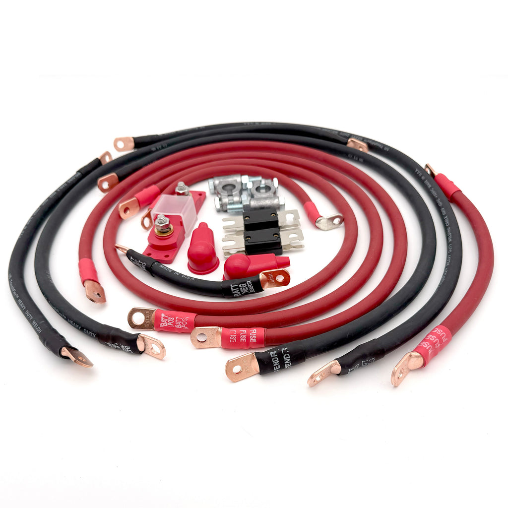 2020-2025 Jeep Gladiator JT Battery Cable Kit 3.6 Liter 2 Gauge Battery Cable Big7Kits