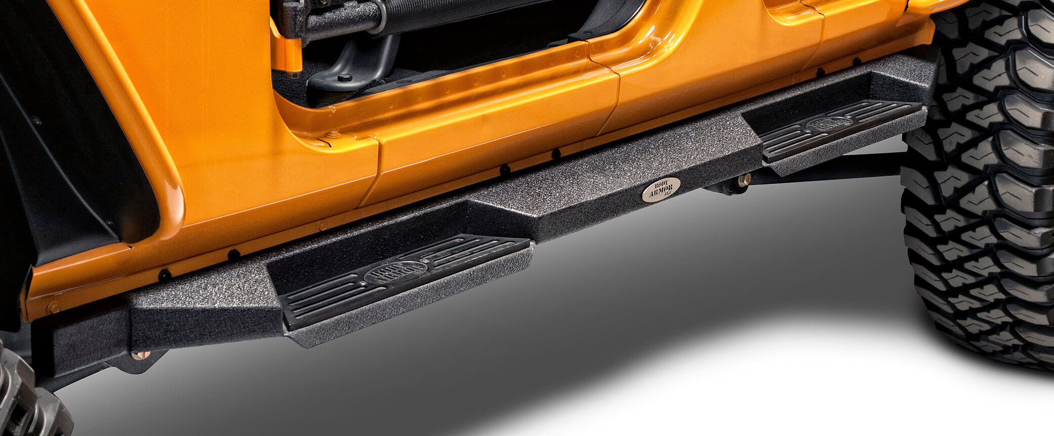 2007-2017 Wrangler 4 Door Side Steps Rock Steps Body Armor 4X4