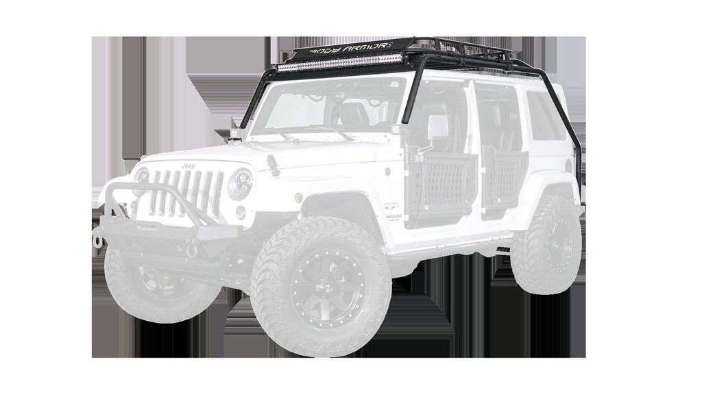 2007-2018 Jeep Wrangler JK Windshield Light Bar Body Armor 4X4