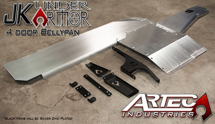 JK Under Armor 4 Door Bellypan Kit 07-17 Wrangler JK Unlimited Artec Industries