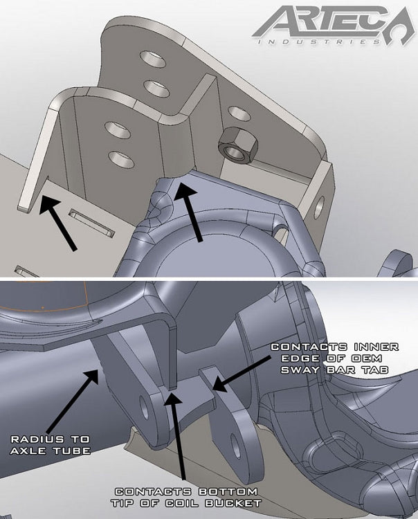 JK Heavy Duty Tracbar Bracket Artec Industries