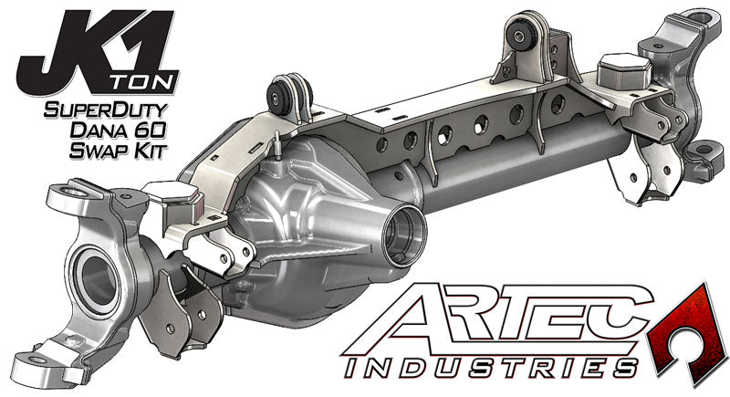 JK 1 Ton Superduty 99-04 Front Dana 60 Swap Kit Artec Industries