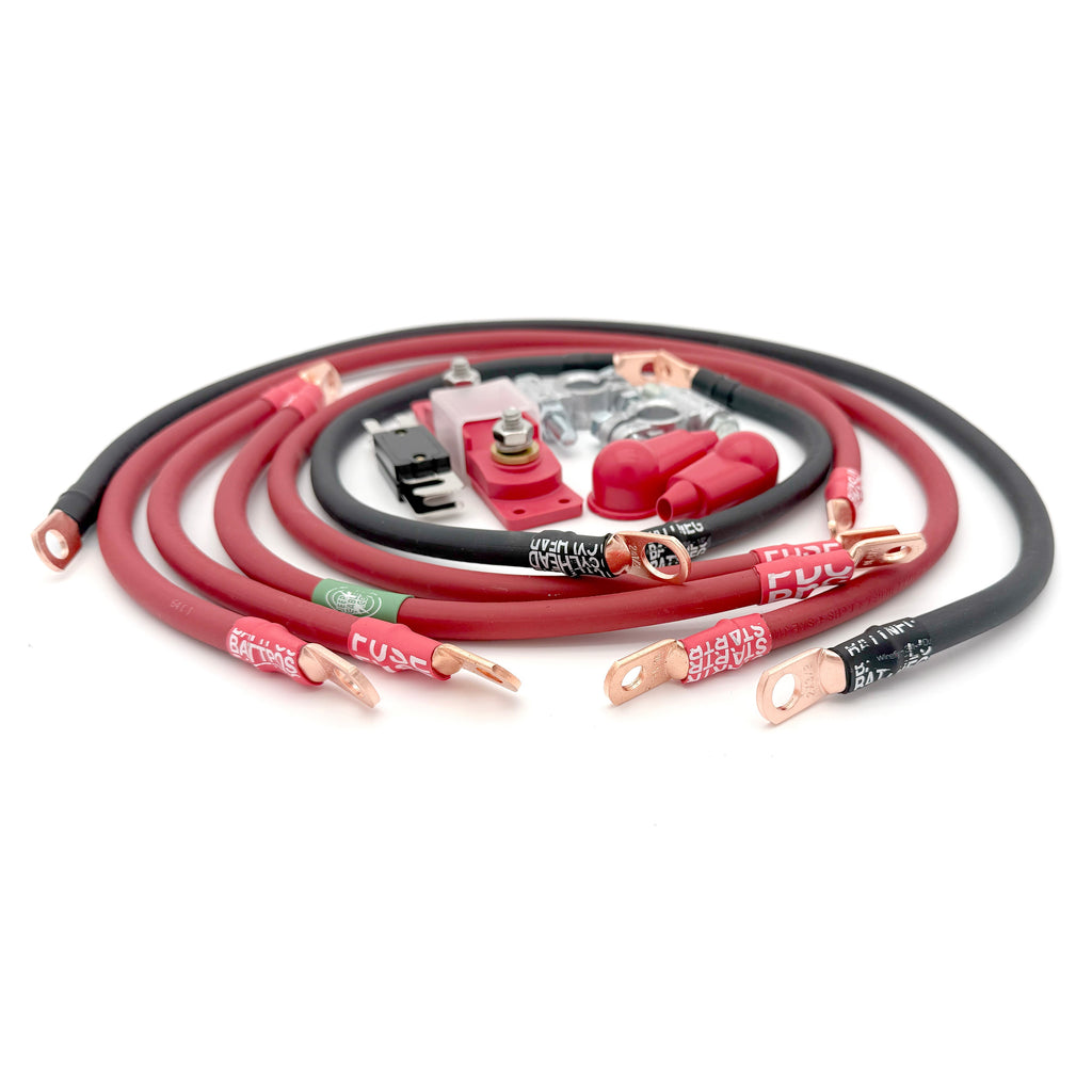 2002-2007 Jeep Liberty KJ Battery Cable Kit 2.4 Liter 4 Gauge Battery Cable Big7Kits