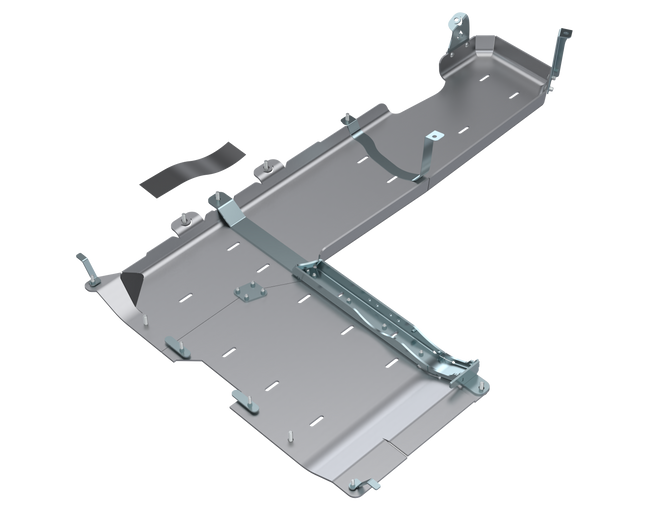 JLU T-Case/Fuel Skid Kit Only - 4 Door 3.6L, 2.0L, 392 Hemi - Aluminum 18-Present Artec Industries