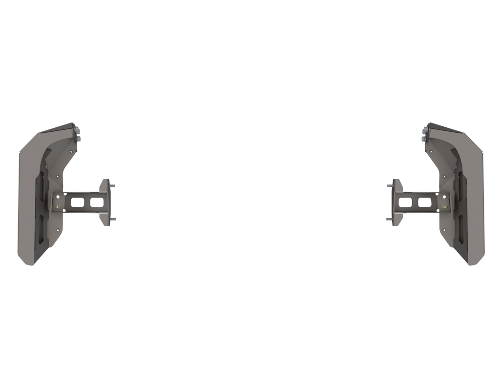 07-Up Jeep Wranger/Gladiator High Clearance Rear Bumper Corner Pods Boatside Cut Raw Steel
