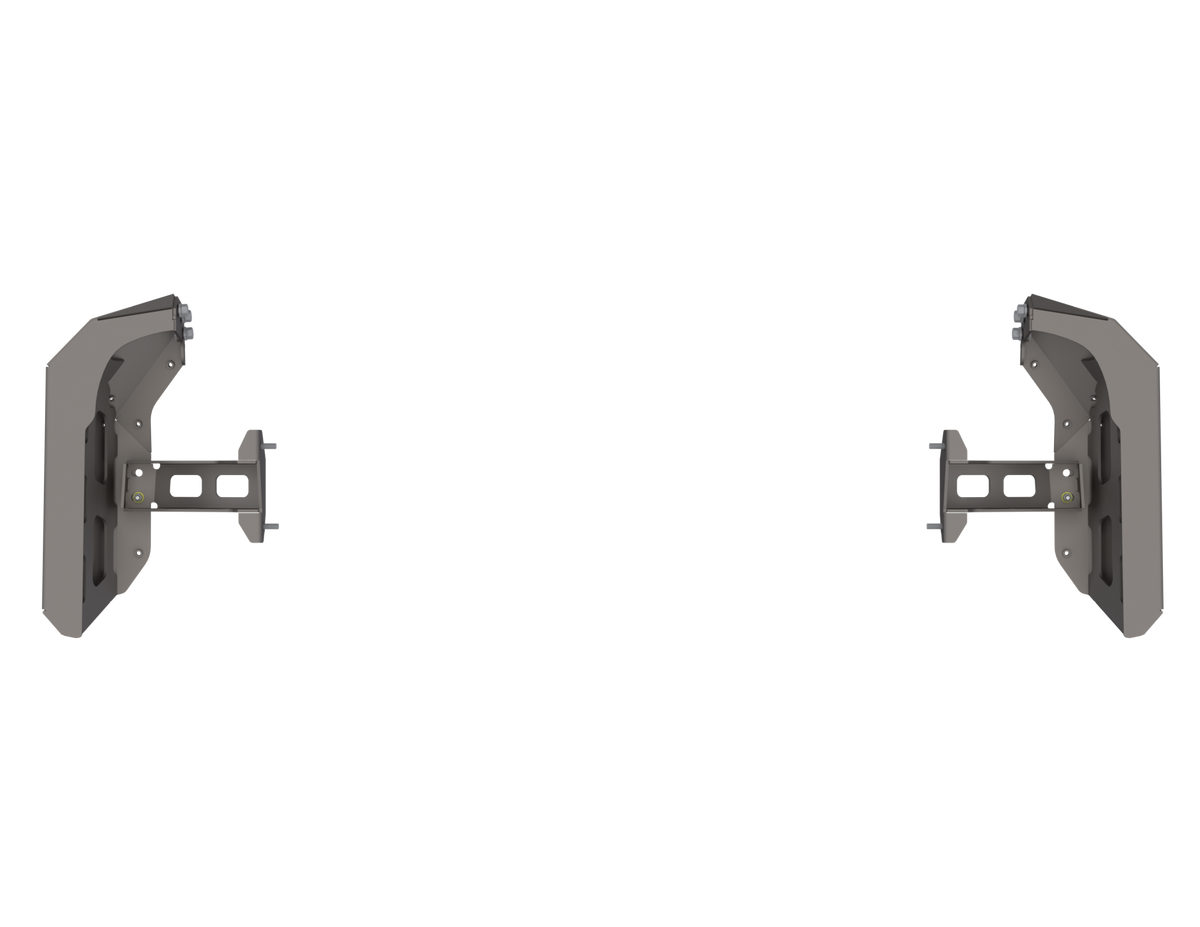 07-Up Jeep Wranger/Gladiator High Clearance Rear Bumper Corner Pods Boatside Cut Powdercoat Steel