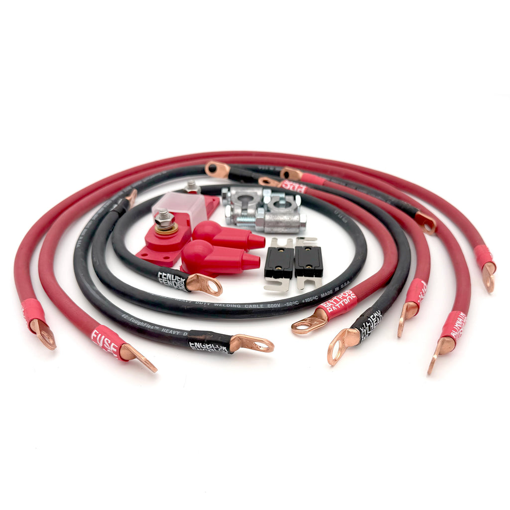 1987-1990 Jeep Wrangler YJ Battery Cable Kit 4.2 Liter 2 Gauge Battery Cable Big7Kits