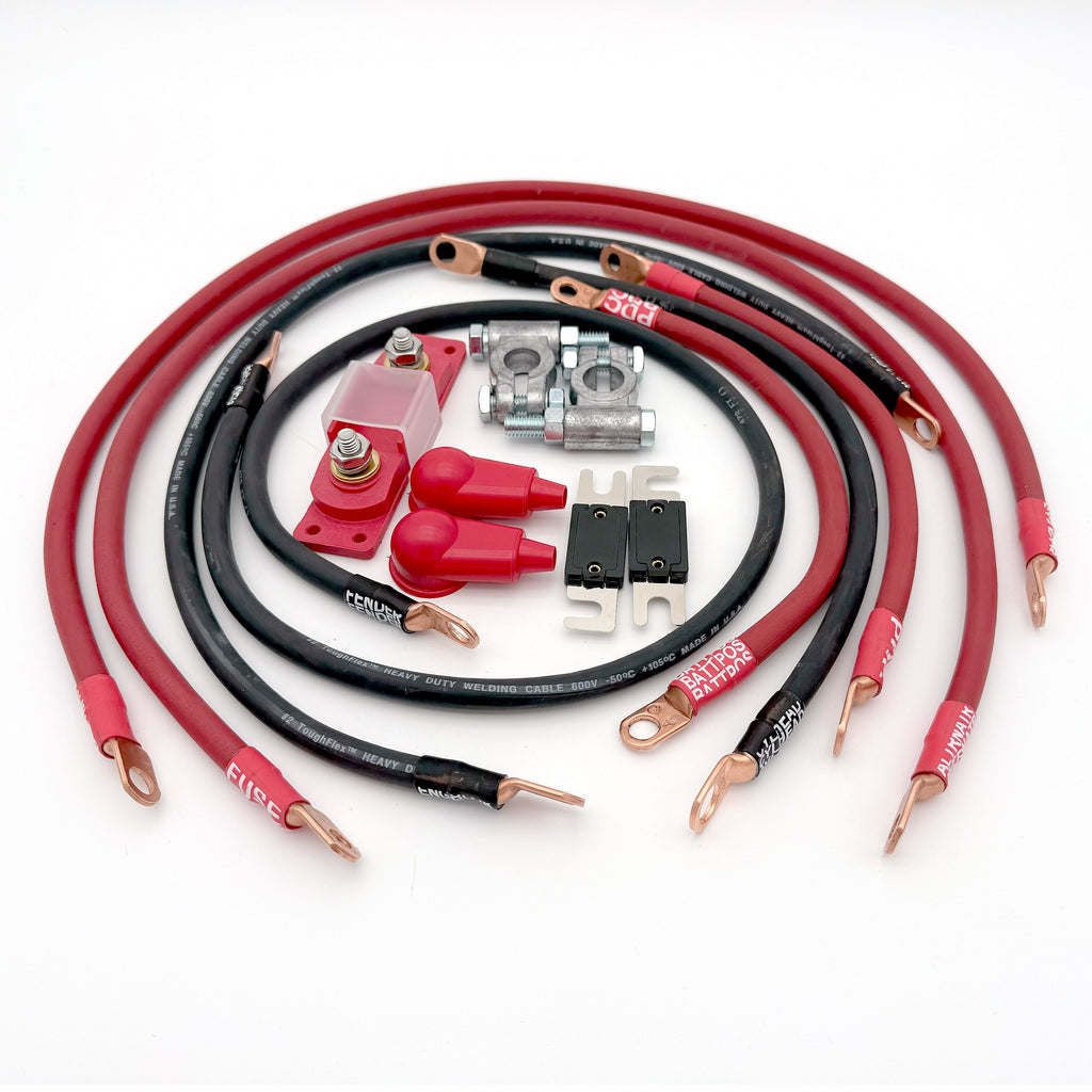 1991-1995 Jeep Wrangler YJ Battery Cable Kit 2.5 Liter 2 Gauge Battery Cable Big7Kits