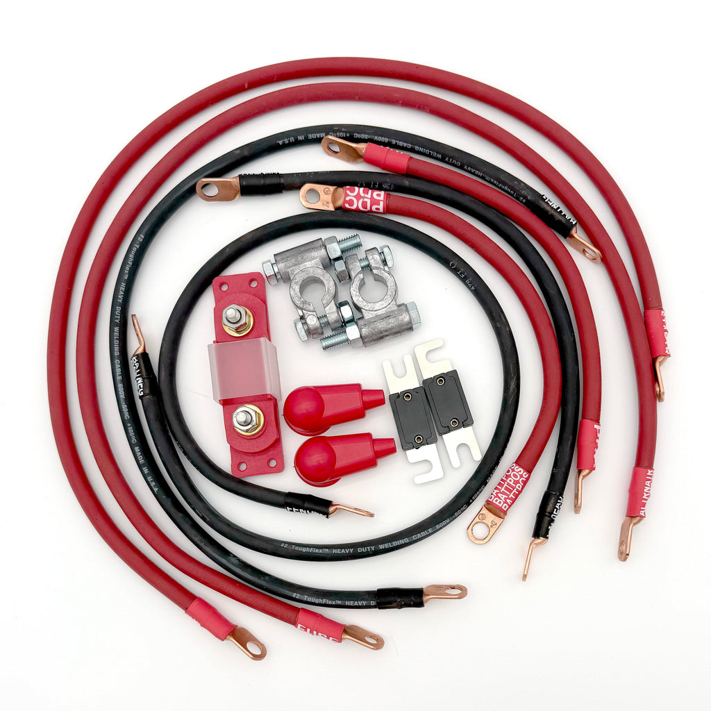 1991-1995 Jeep Wrangler YJ Battery Cable Kit 4.0 Liter 2 Gauge Battery Cable Big7Kits