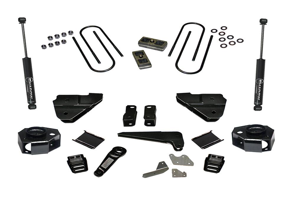 4 Inch Lift Kit 2013-2018 Dodge Ram 3500 4WD with Front Shock Brackets and Superlift Rear Shocks Superlift