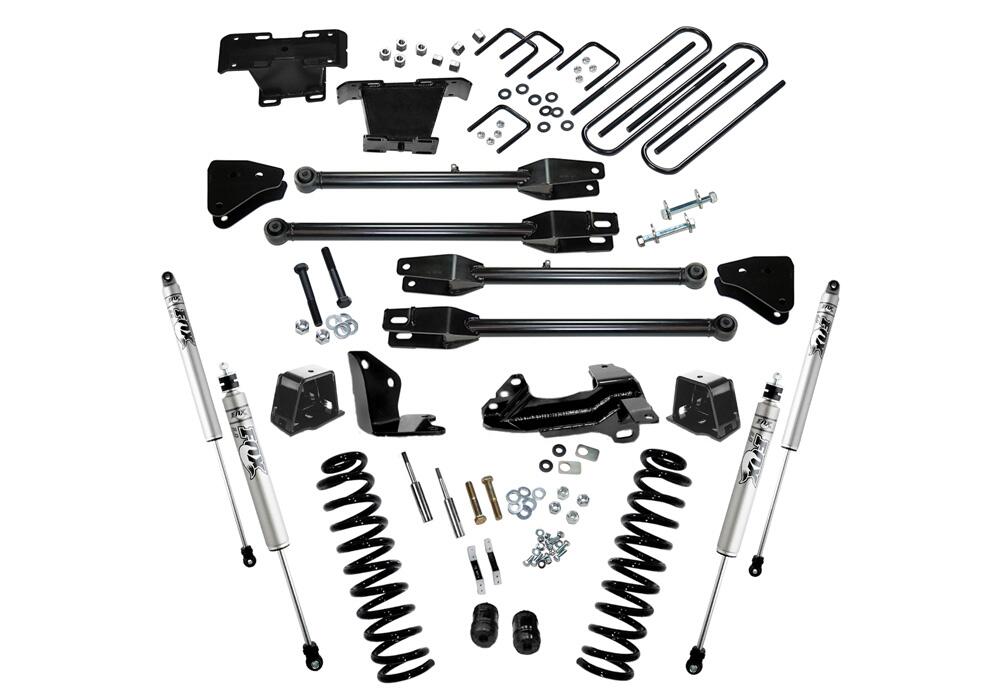 4 Inch Lift Kit 2005-2007 Ford F-250/350 4WD Diesel Engine with 4-Link Conversion with Fox 2.0 Shocks Superlift