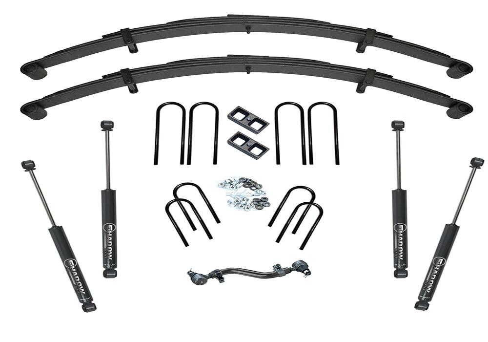 5.5 Inch Lift Kit 1973-1987 Chevy K30 or GMC K35 Small Block Engine Only Rear Block Kit with Superlift Shock Superlift
