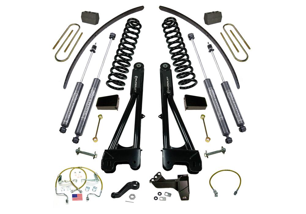 8 Inch Lift Kit 2008-2010 Ford F-250 and F-350 Super Duty 4WD Diesel Engine with Replacement Radius Arms and Shocks Superlift
